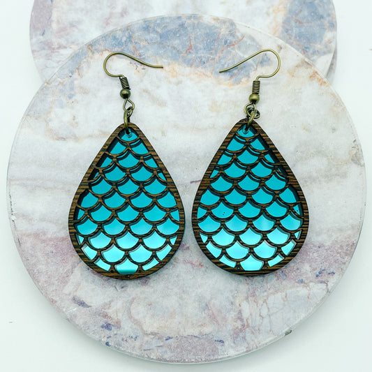 Mermaid Scale Teardrop Dangles