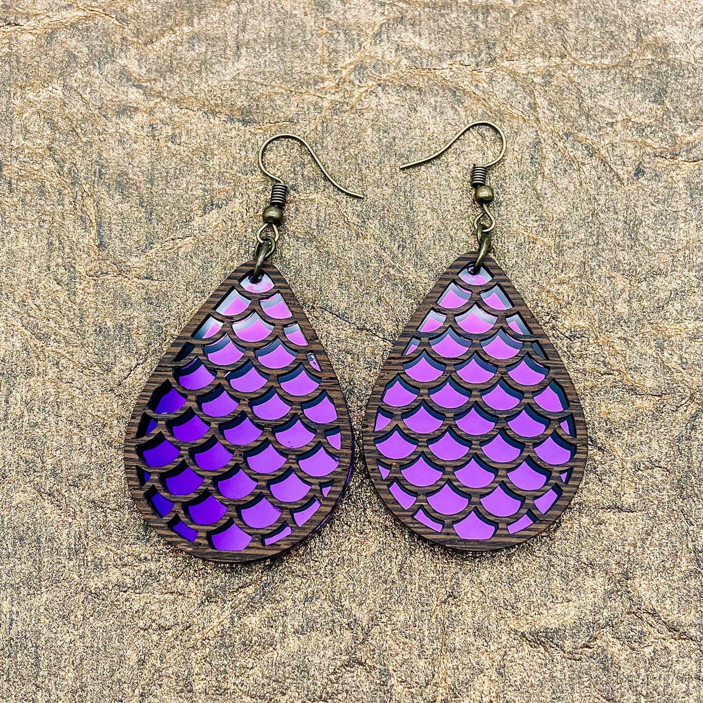 Mermaid Scale Teardrop Dangles