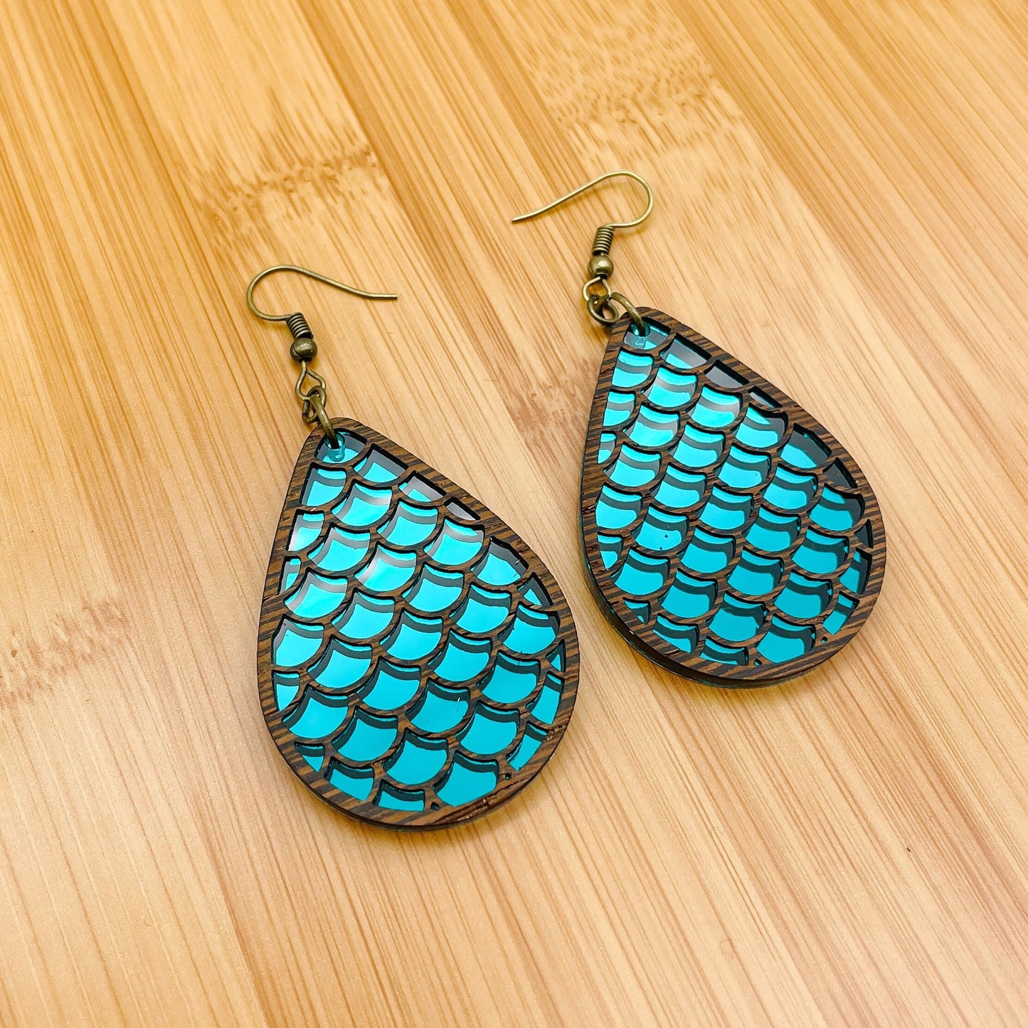 Mermaid Scale Teardrop Dangles
