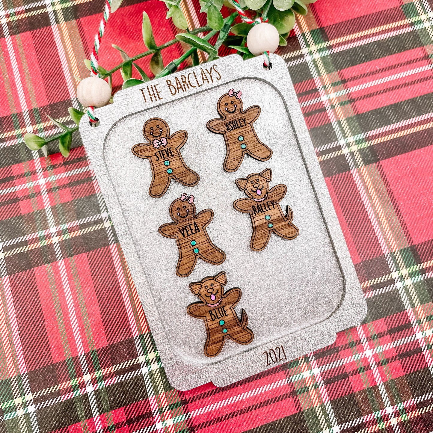 2025 Gingerbread Personalized Family Christmas Ornament