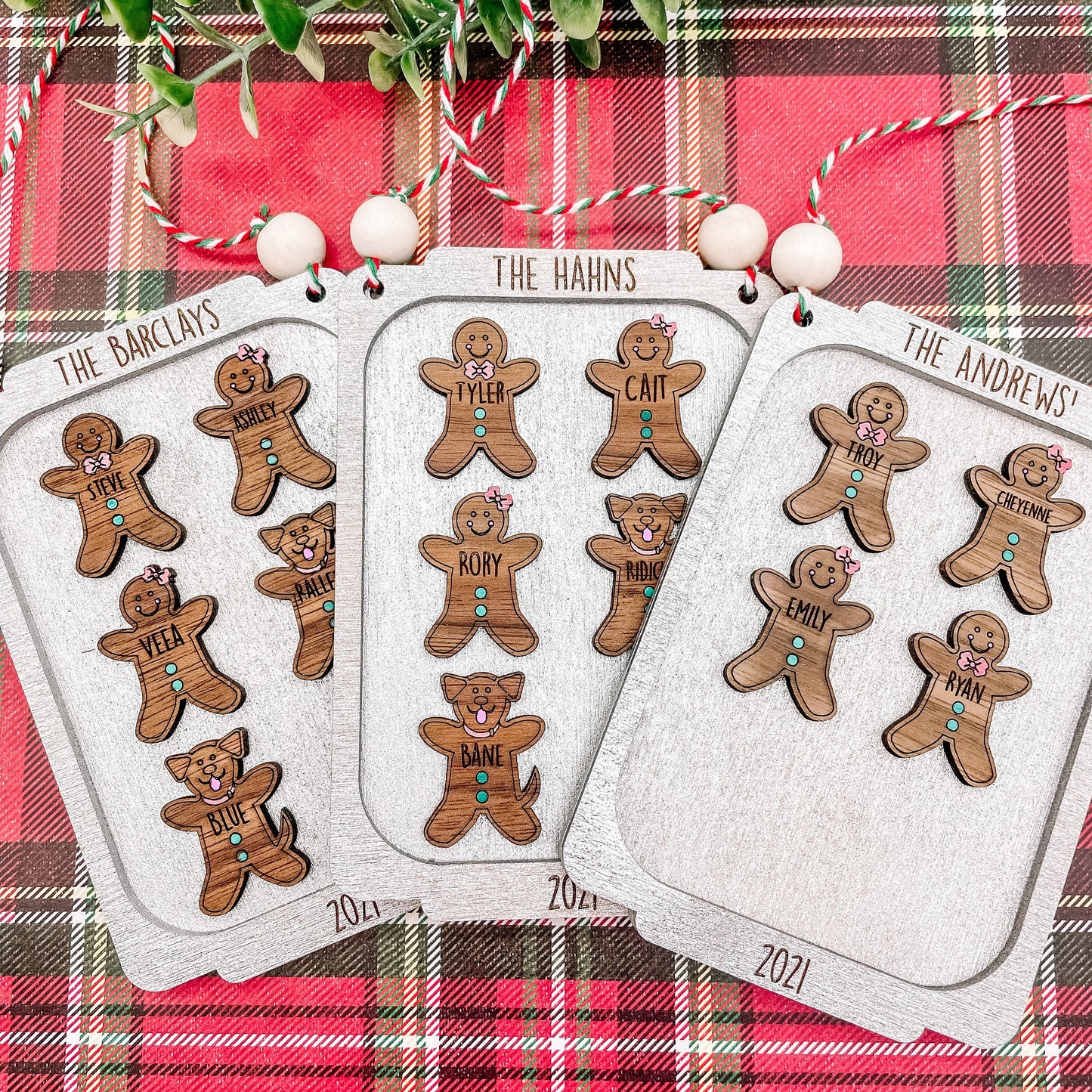 2025 Gingerbread Personalized Family Christmas Ornament