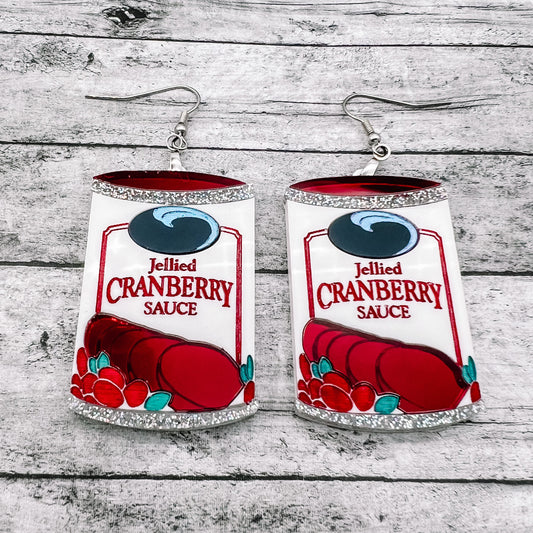 Cranberry Sauce Earrings