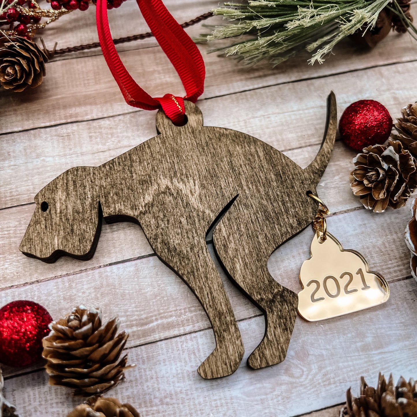 2025 Funny / Dog Pooping Ornament
