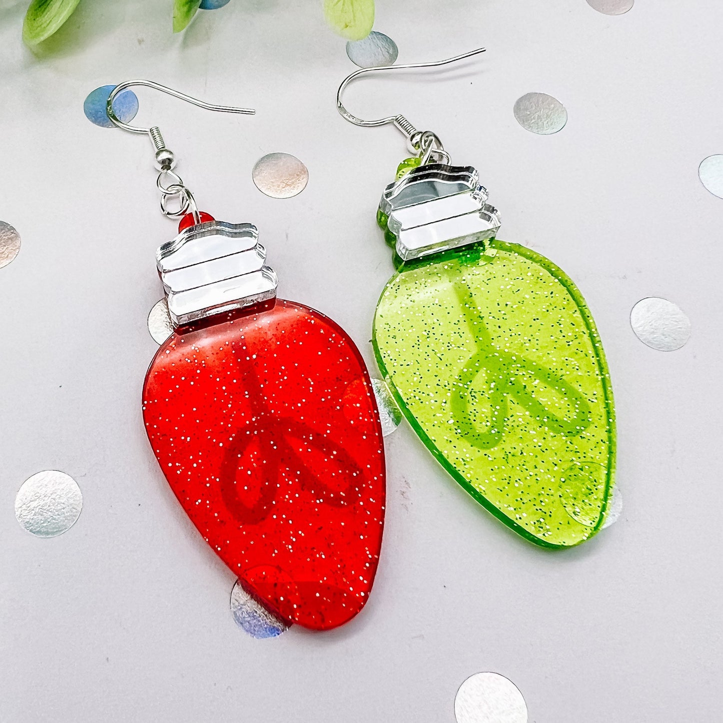 MAY CLEARANCE Christmas Light Bulb Dangles