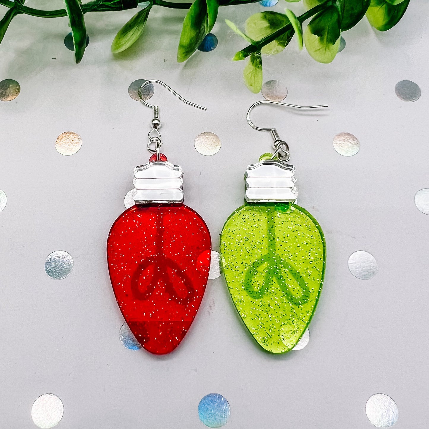 MAY CLEARANCE Christmas Light Bulb Dangles
