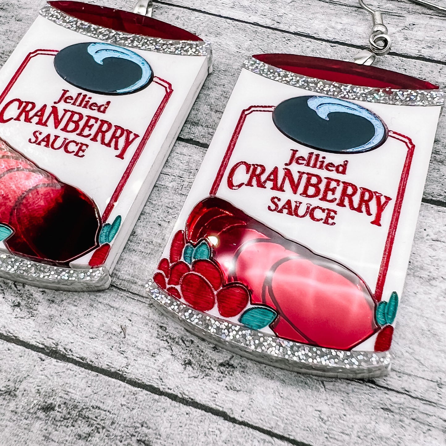 Cranberry Sauce Earrings