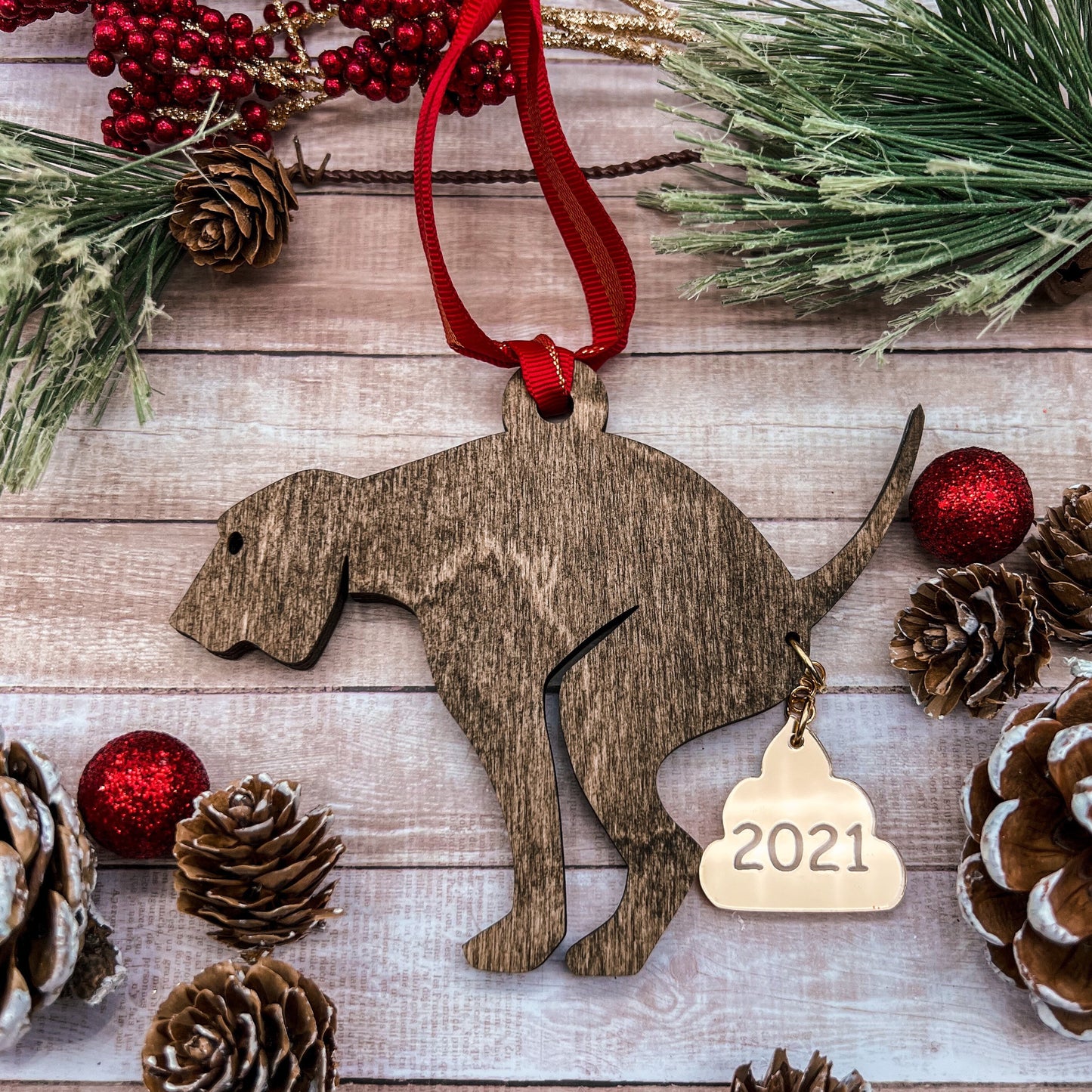 2025 Funny / Dog Pooping Ornament