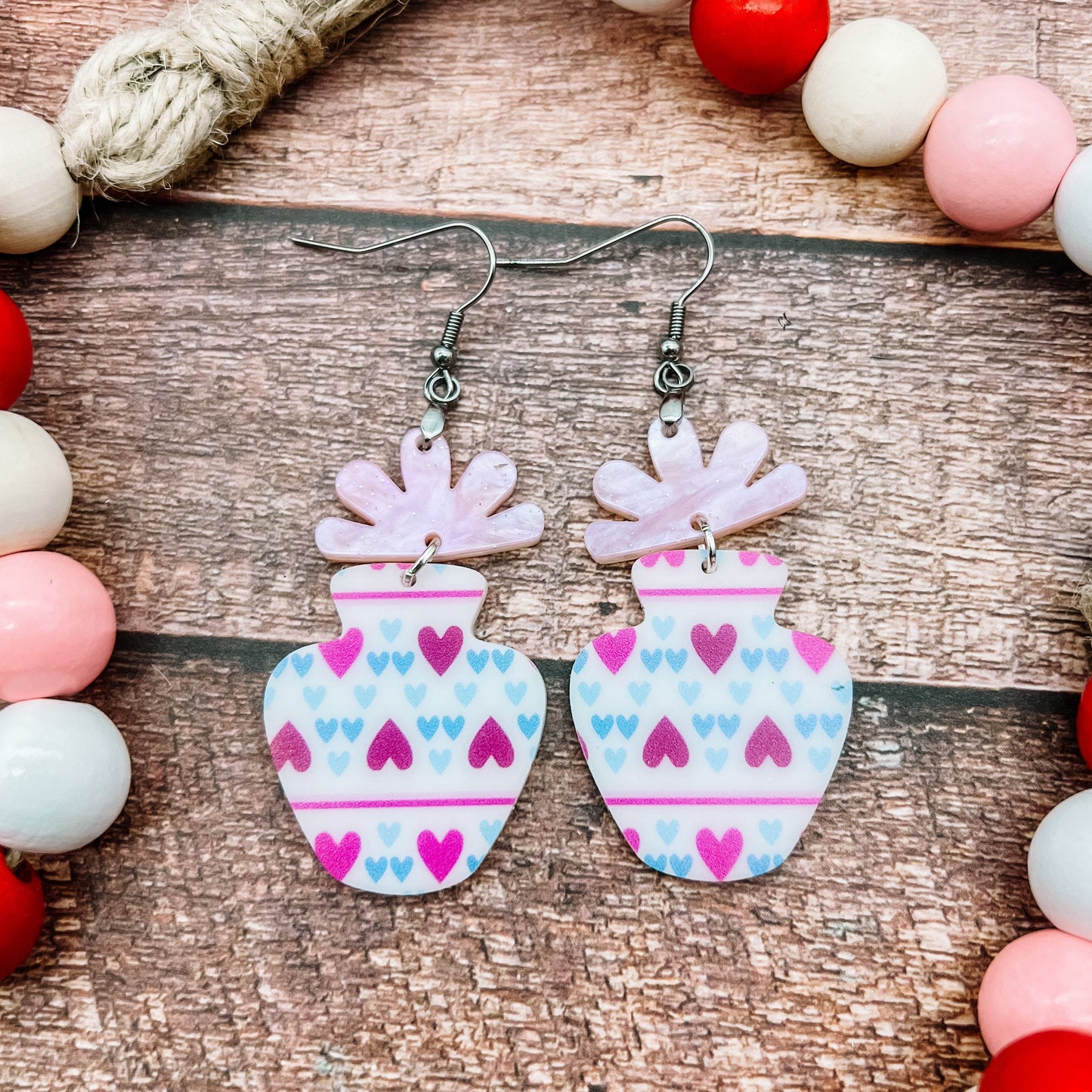 MAY CLEARANCE Flower Vase Dangles