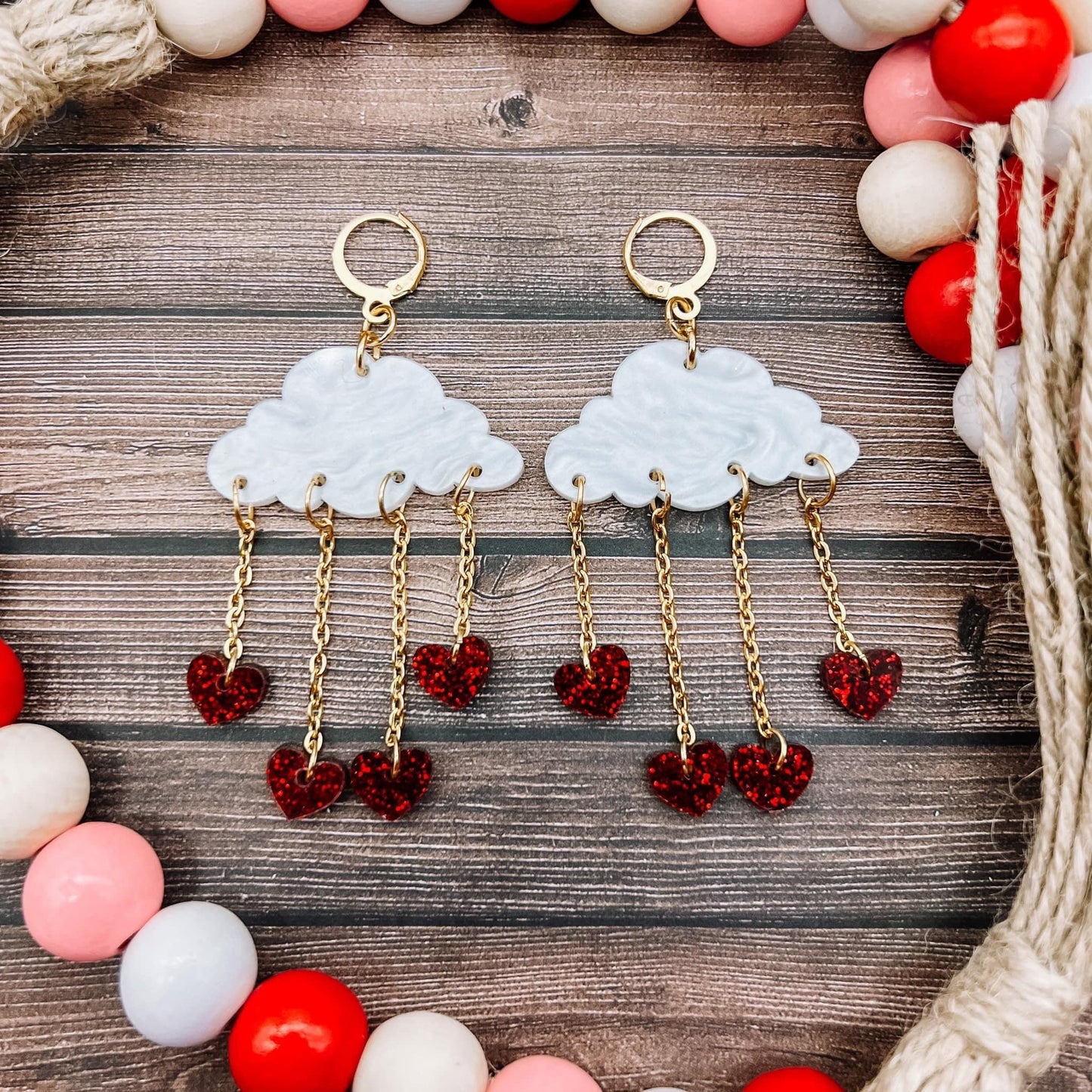 Cloud Heart Dangles