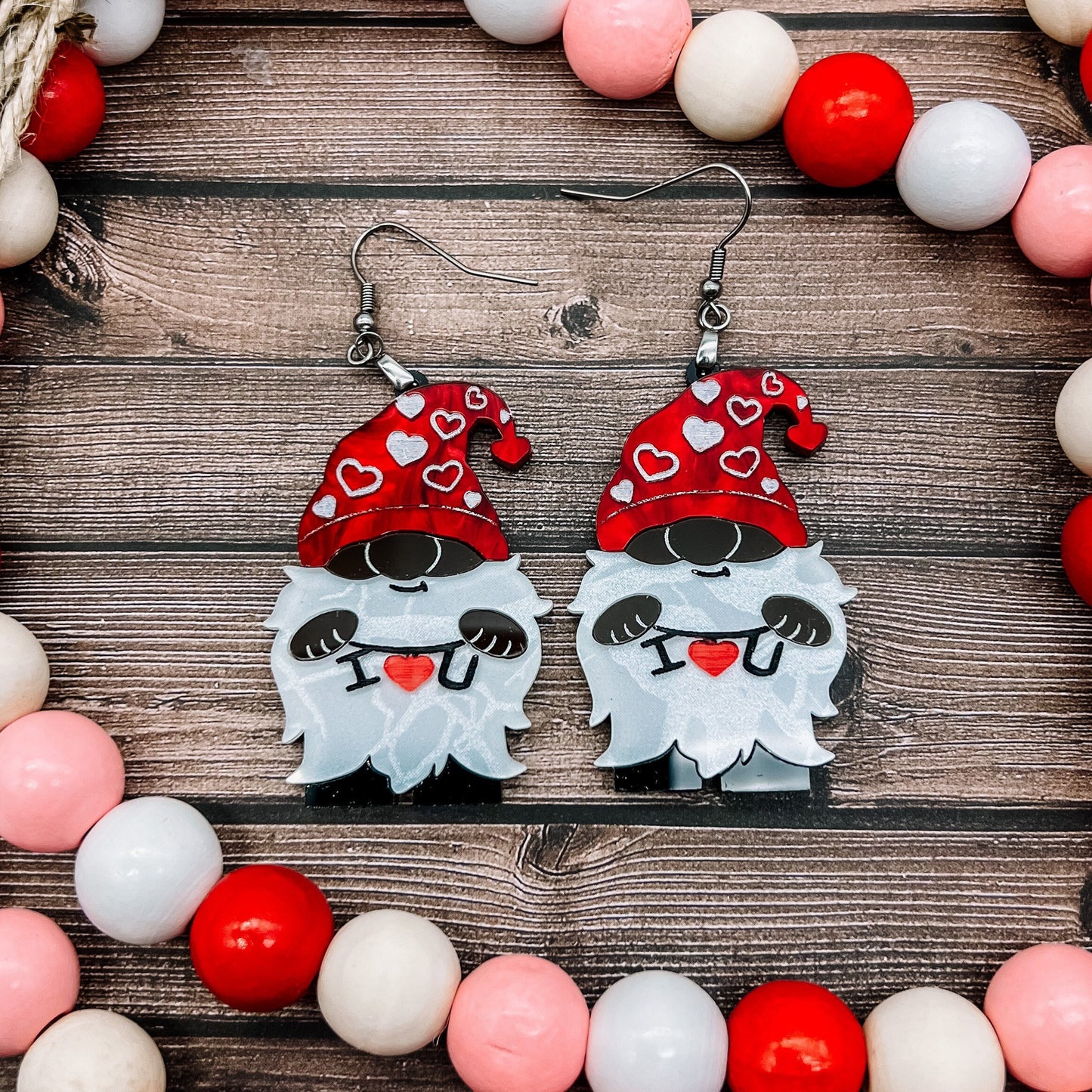 Valentine Day Gnome Dangles