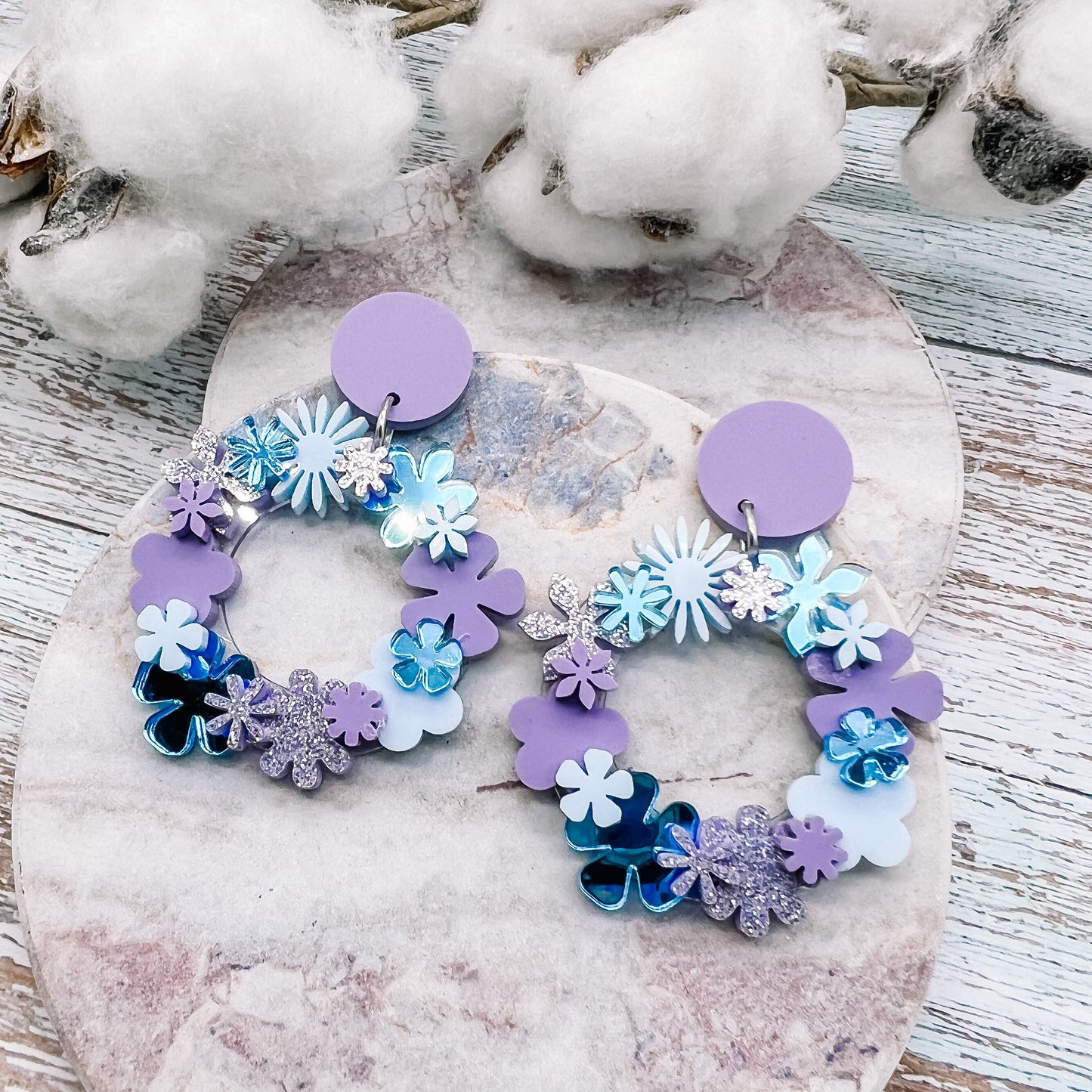 Floral Wreath Dangles I