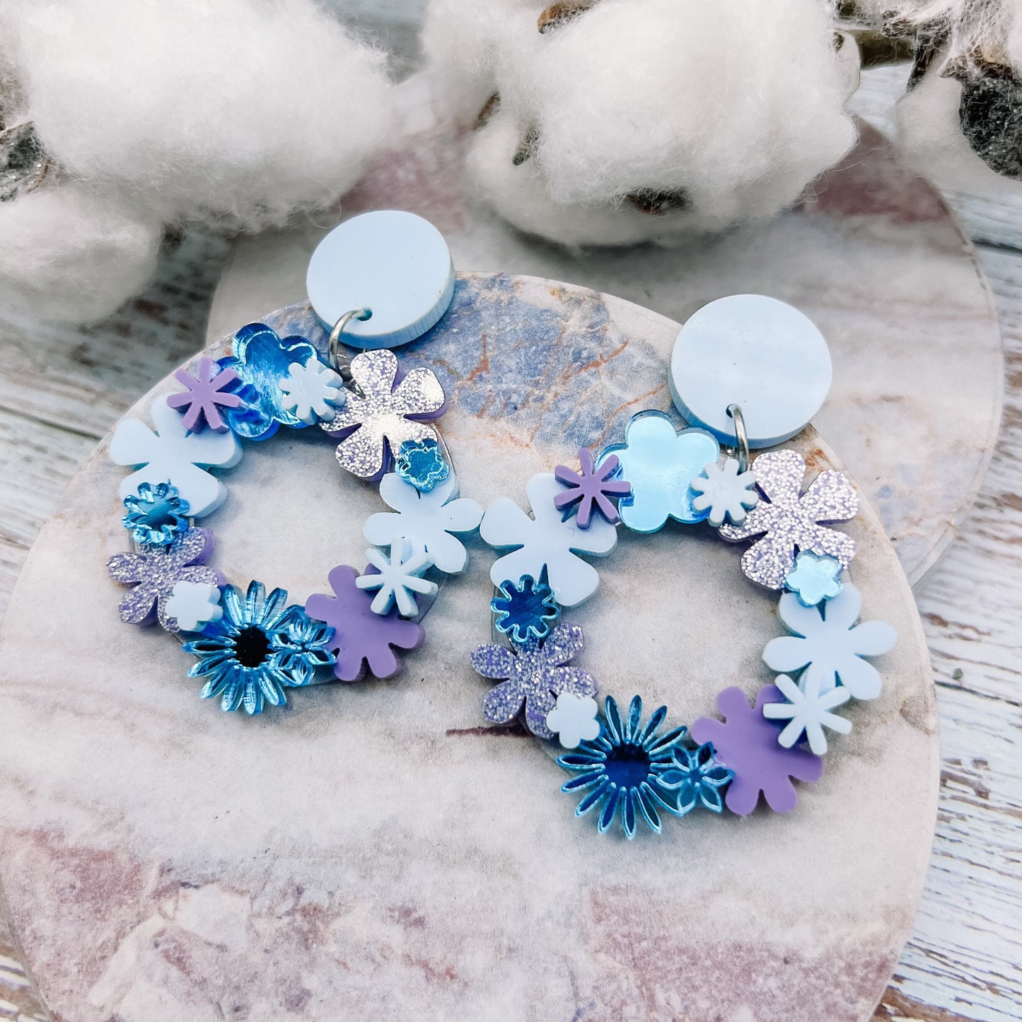 Floral Wreath Dangles I