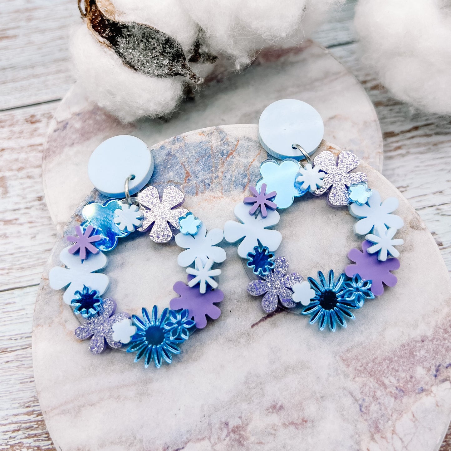 Floral Wreath Dangles I