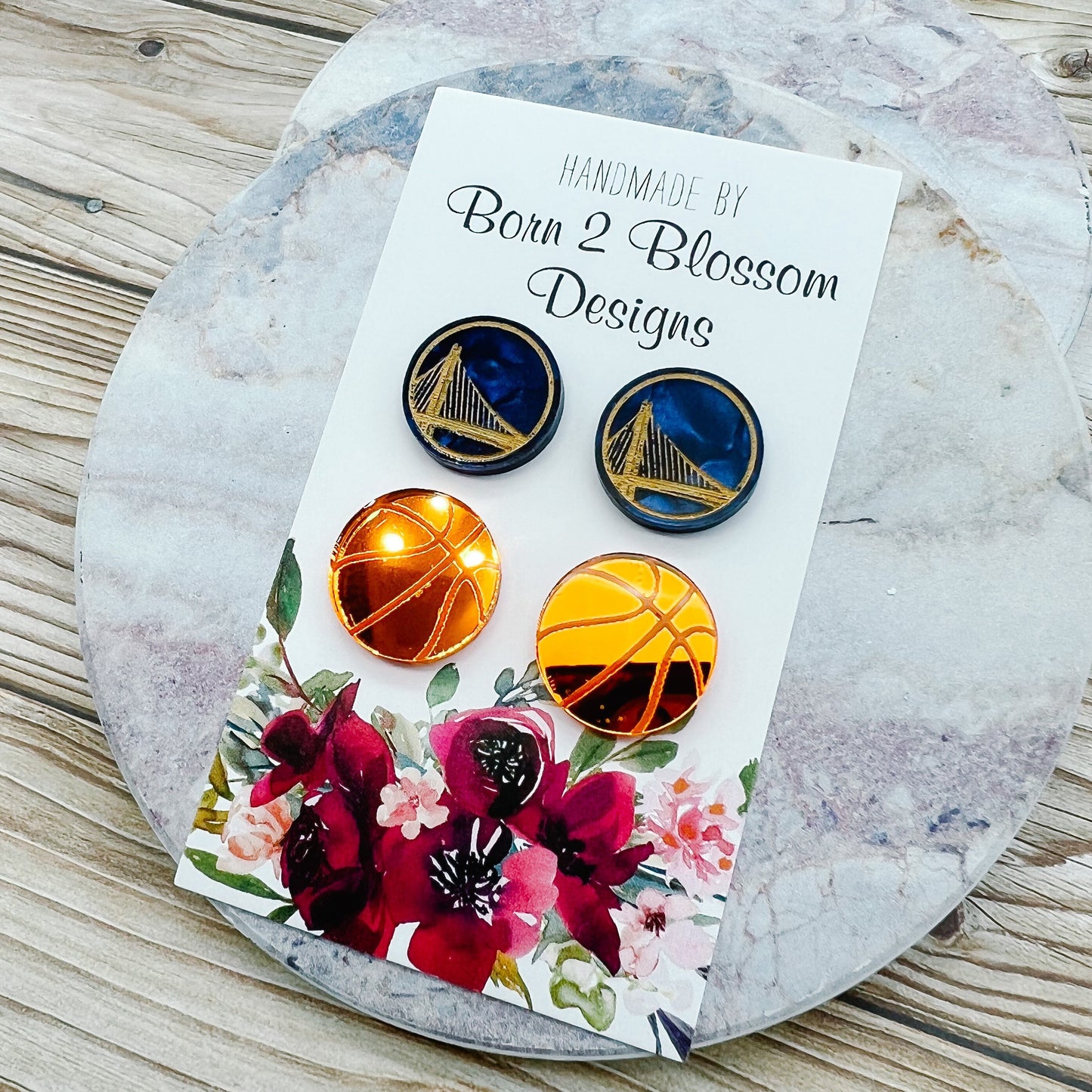 Golden State Warriors Stud Earring Set