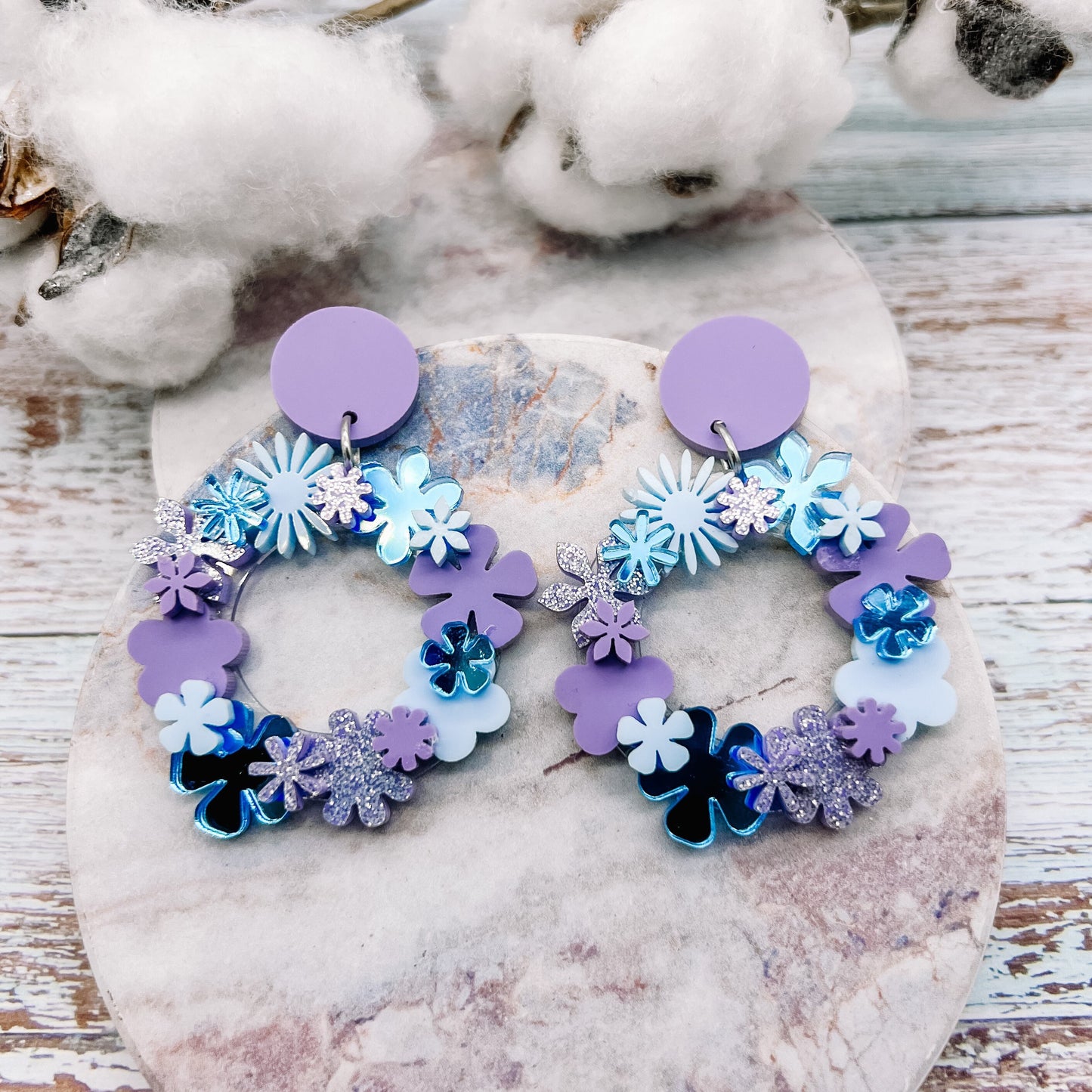 Floral Wreath Dangles I