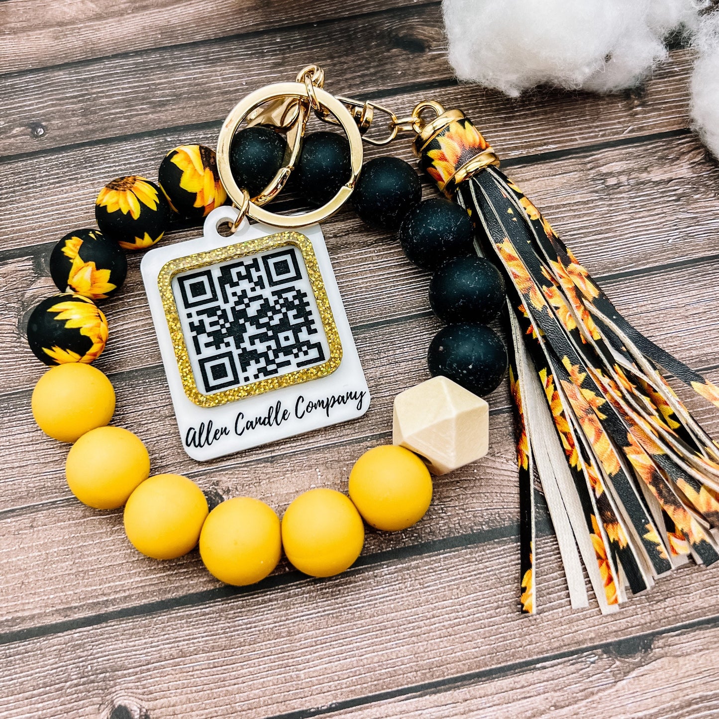 QR Code Personalized Keychain Bracelet