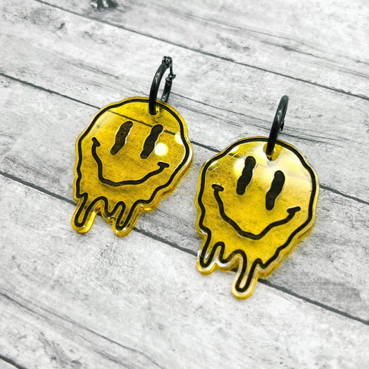 NOV CLEARANCE Melting Smiley Face Dangles