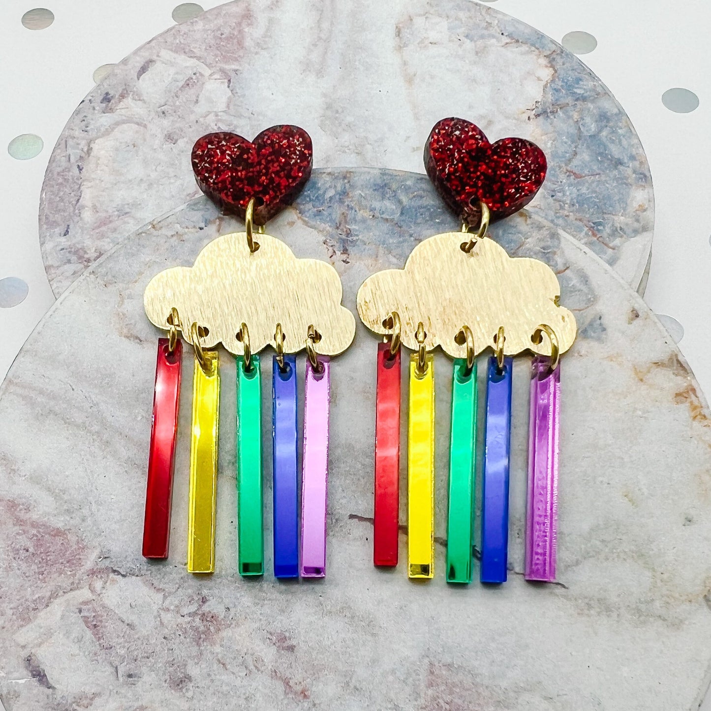 Pride Rainbow Cloud Dangles