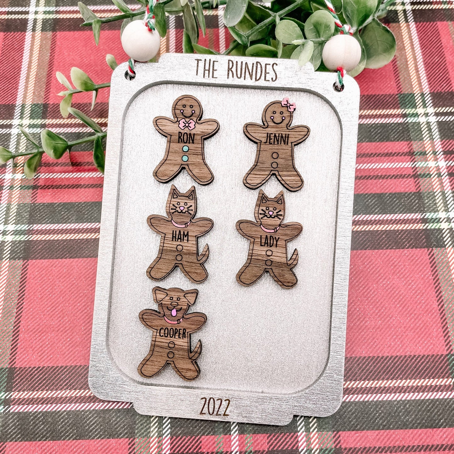2025 Gingerbread Personalized Family Christmas Ornament