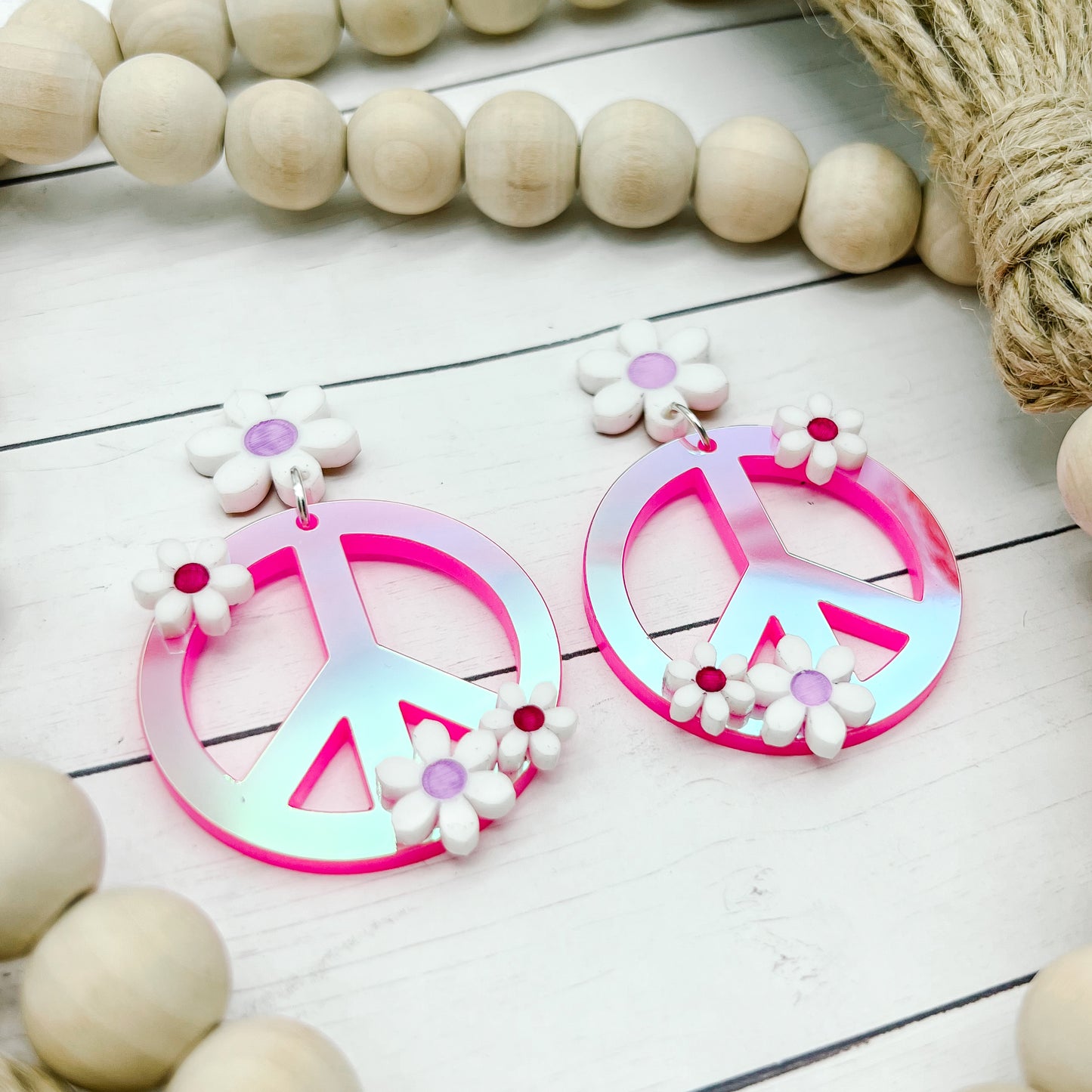 Peace & Daisy Dangles