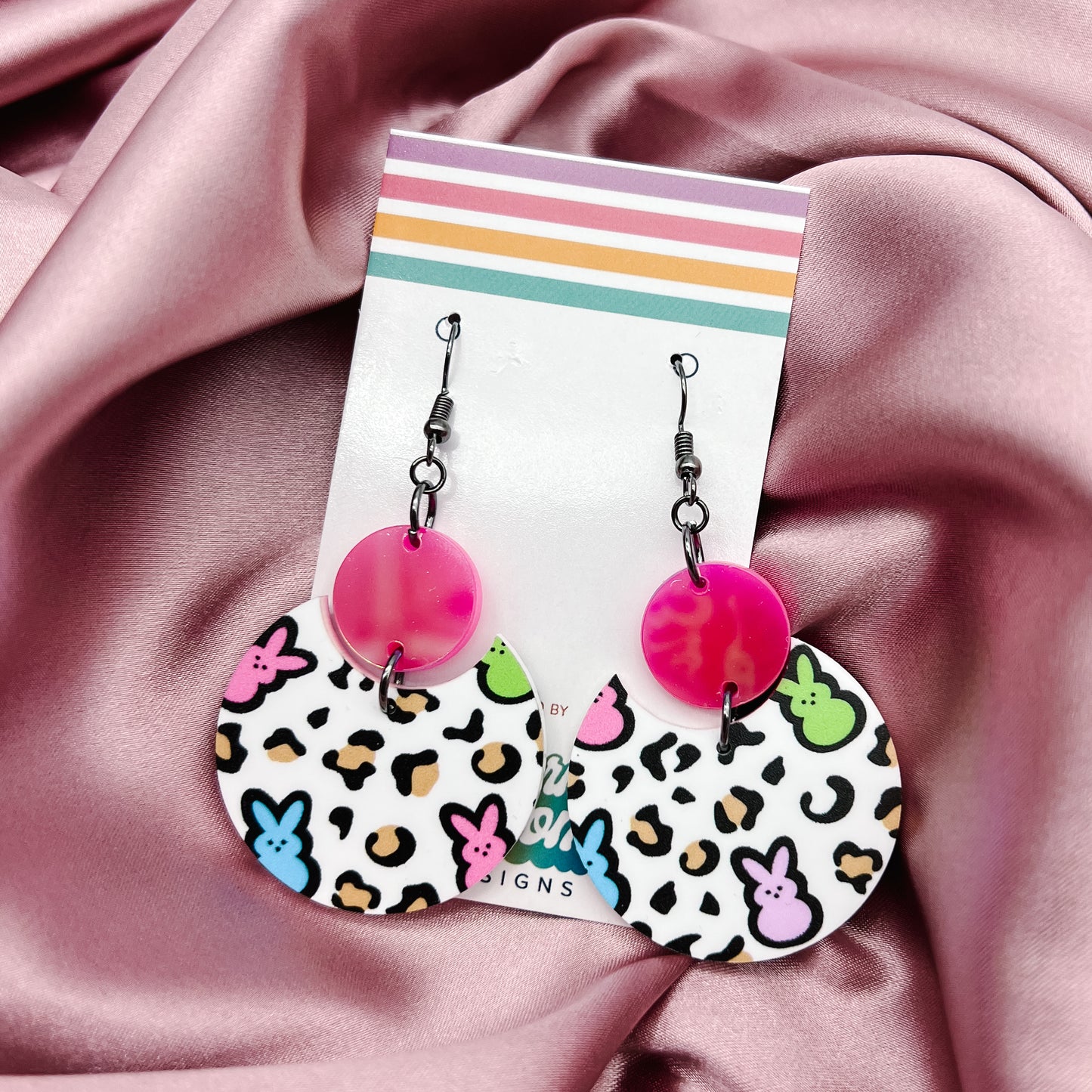 Leopard Peep Dangles