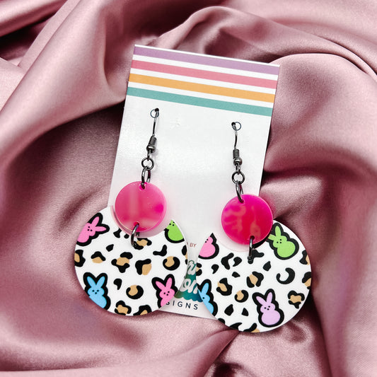 Leopard Peep Dangles