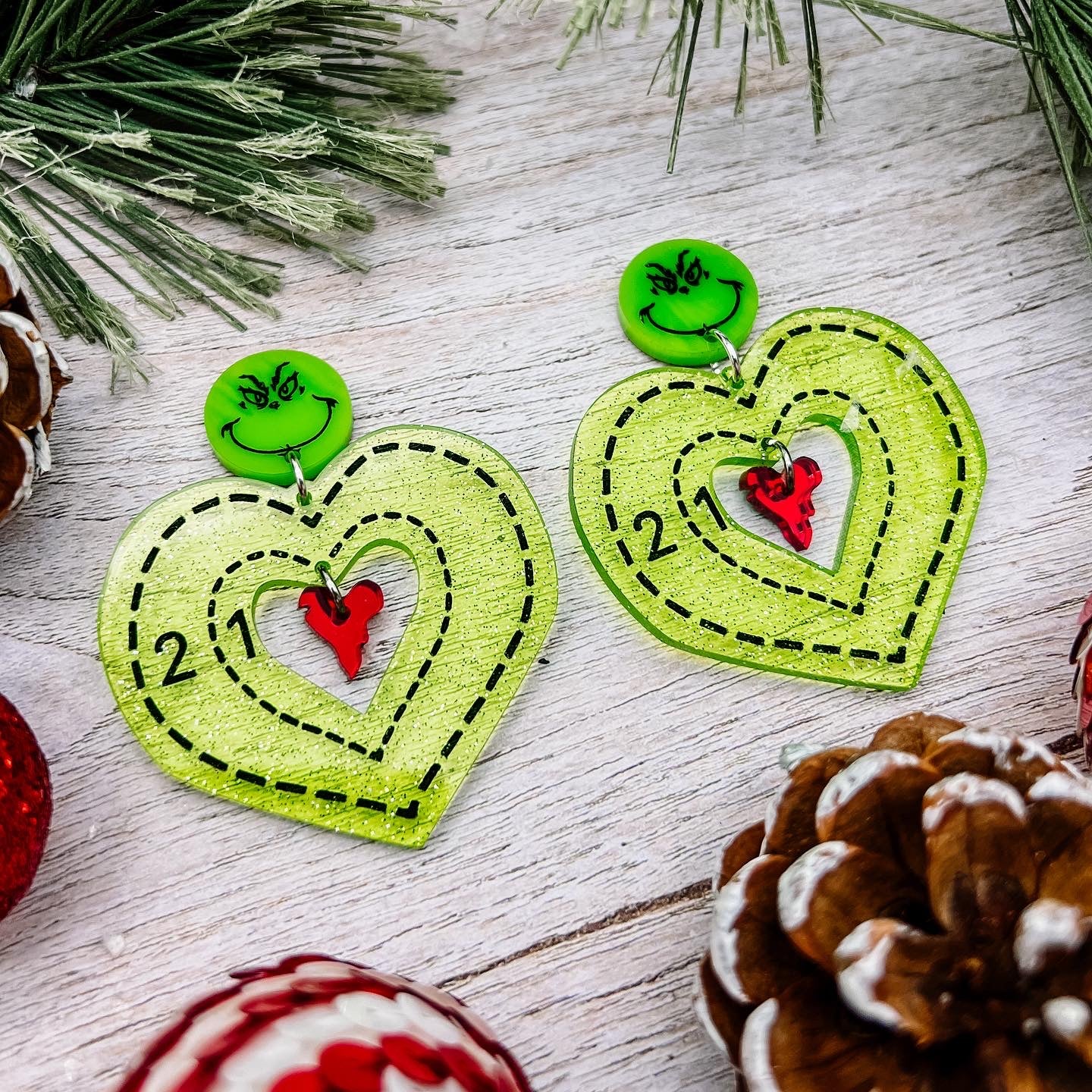Two Sizes Too Small Heart Dangles
