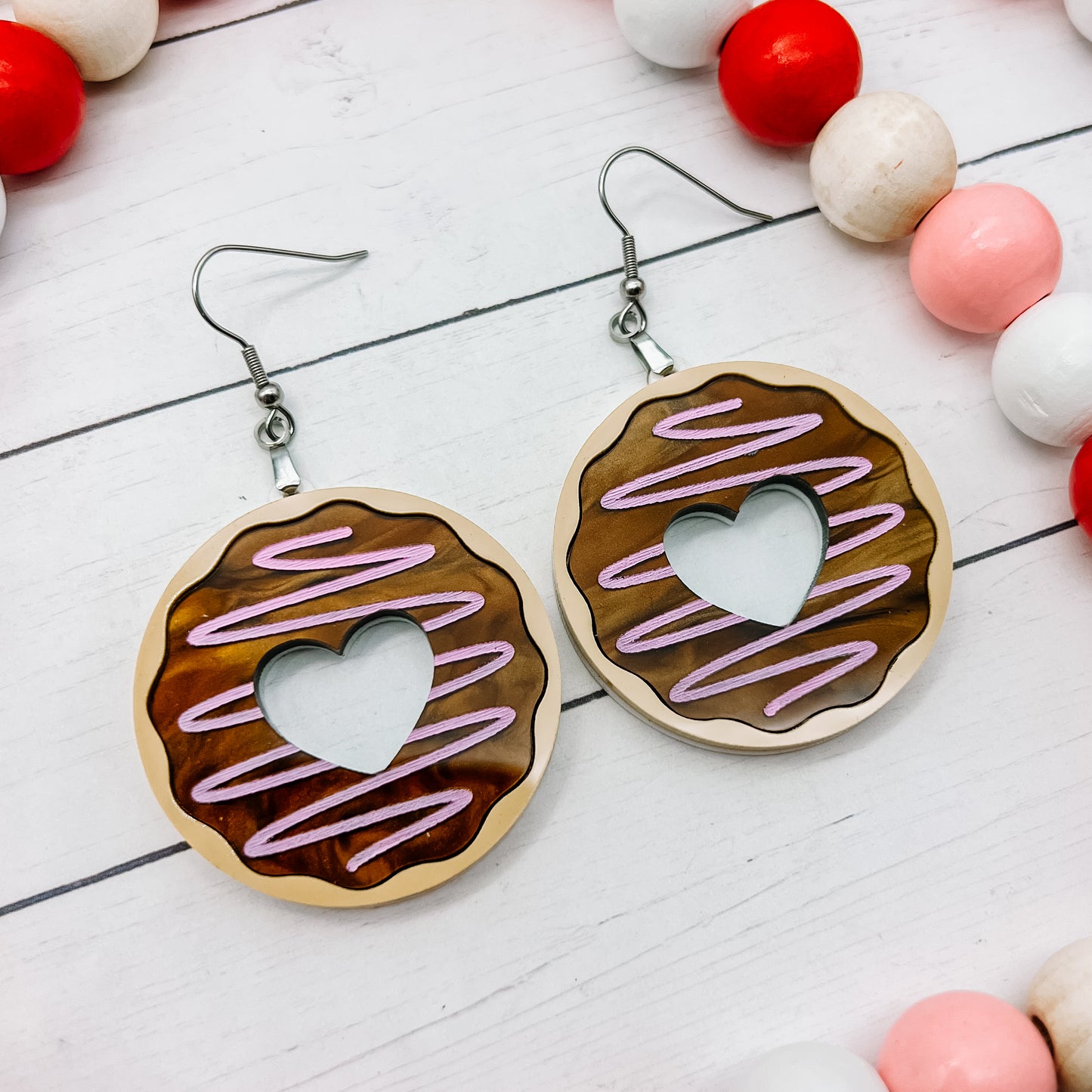 Valentine Donuts & Coffee Dangles