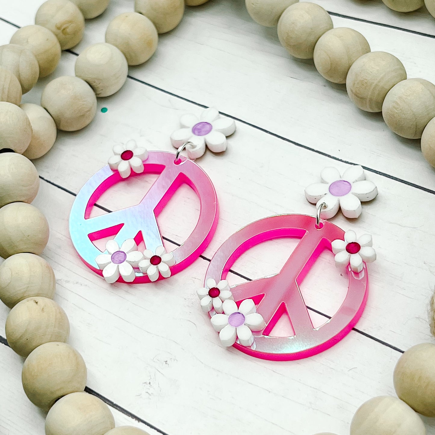 Peace & Daisy Dangles