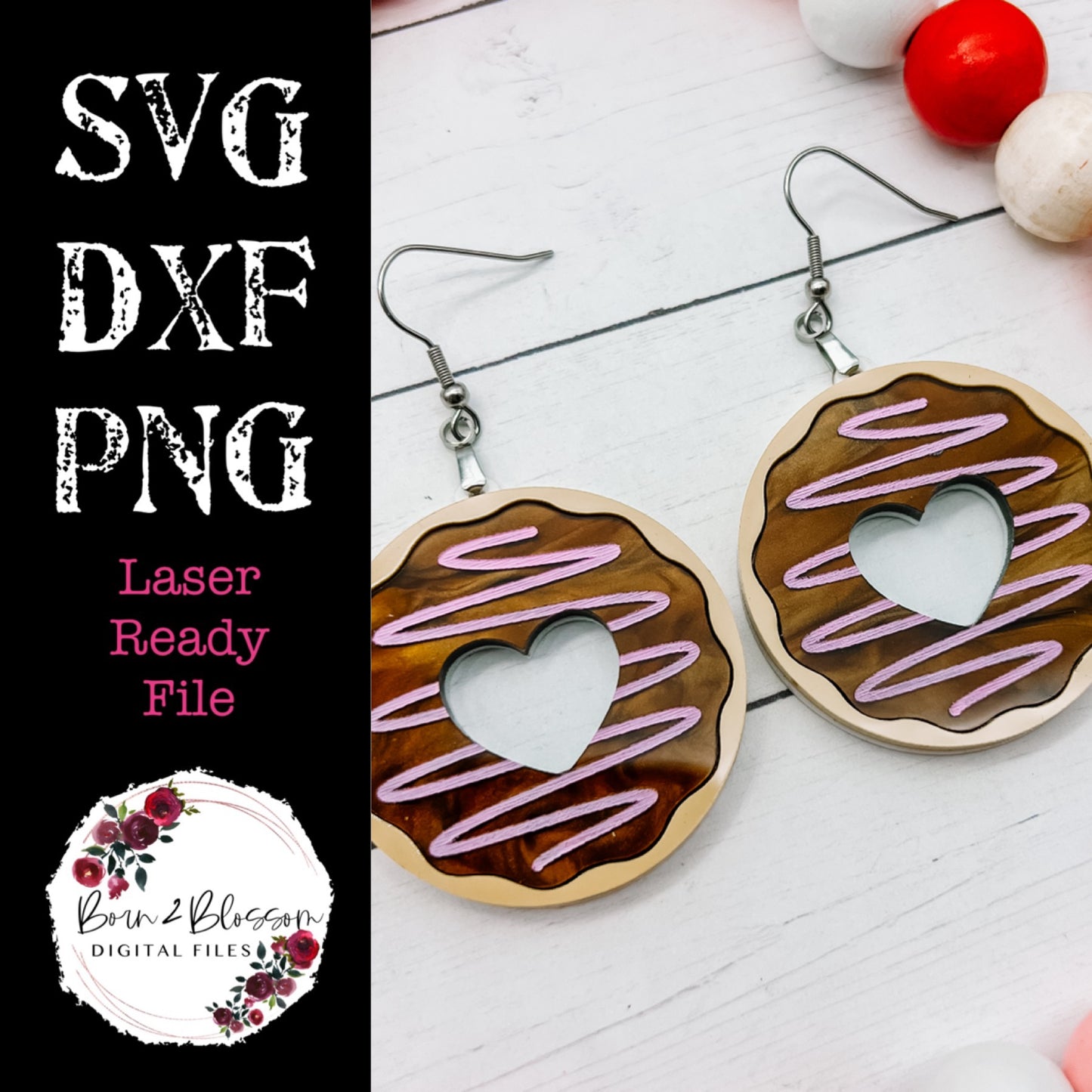 Valentine Coffee and Donut Bundle SVG Digital Download