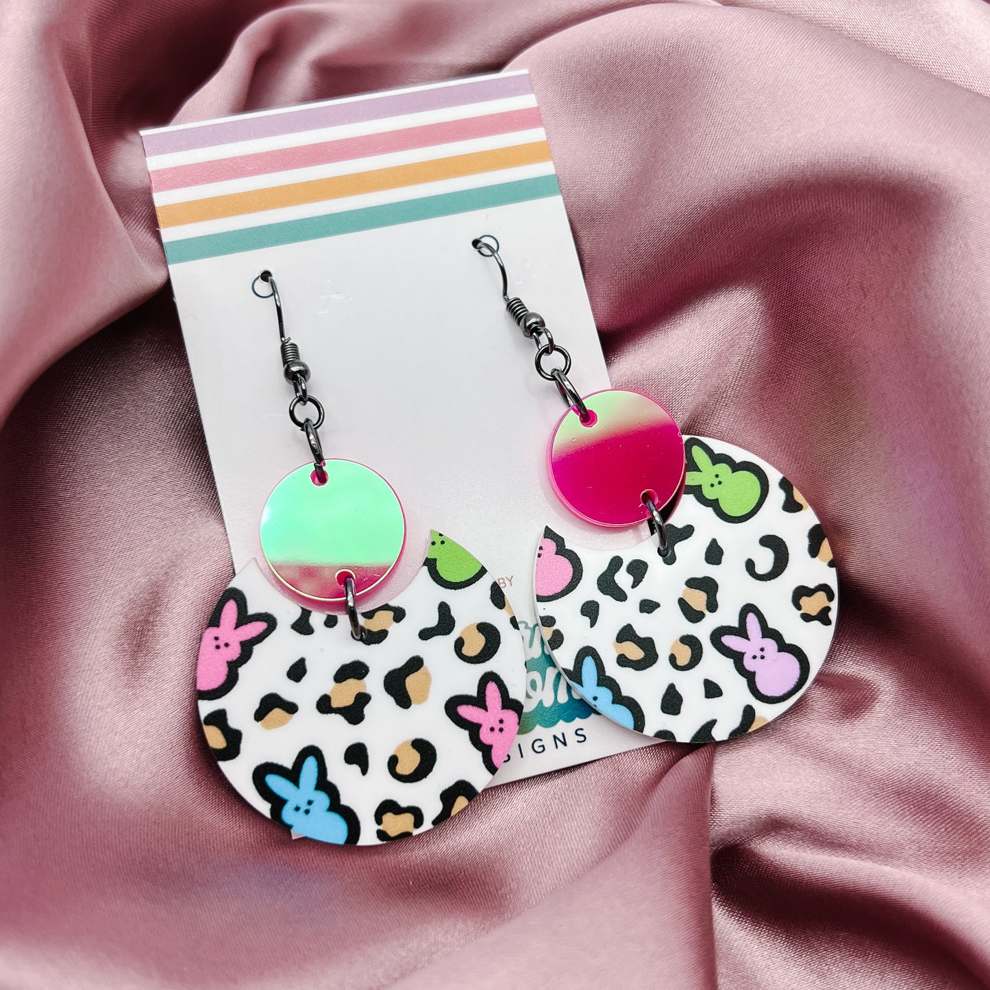 Leopard Peep Dangles