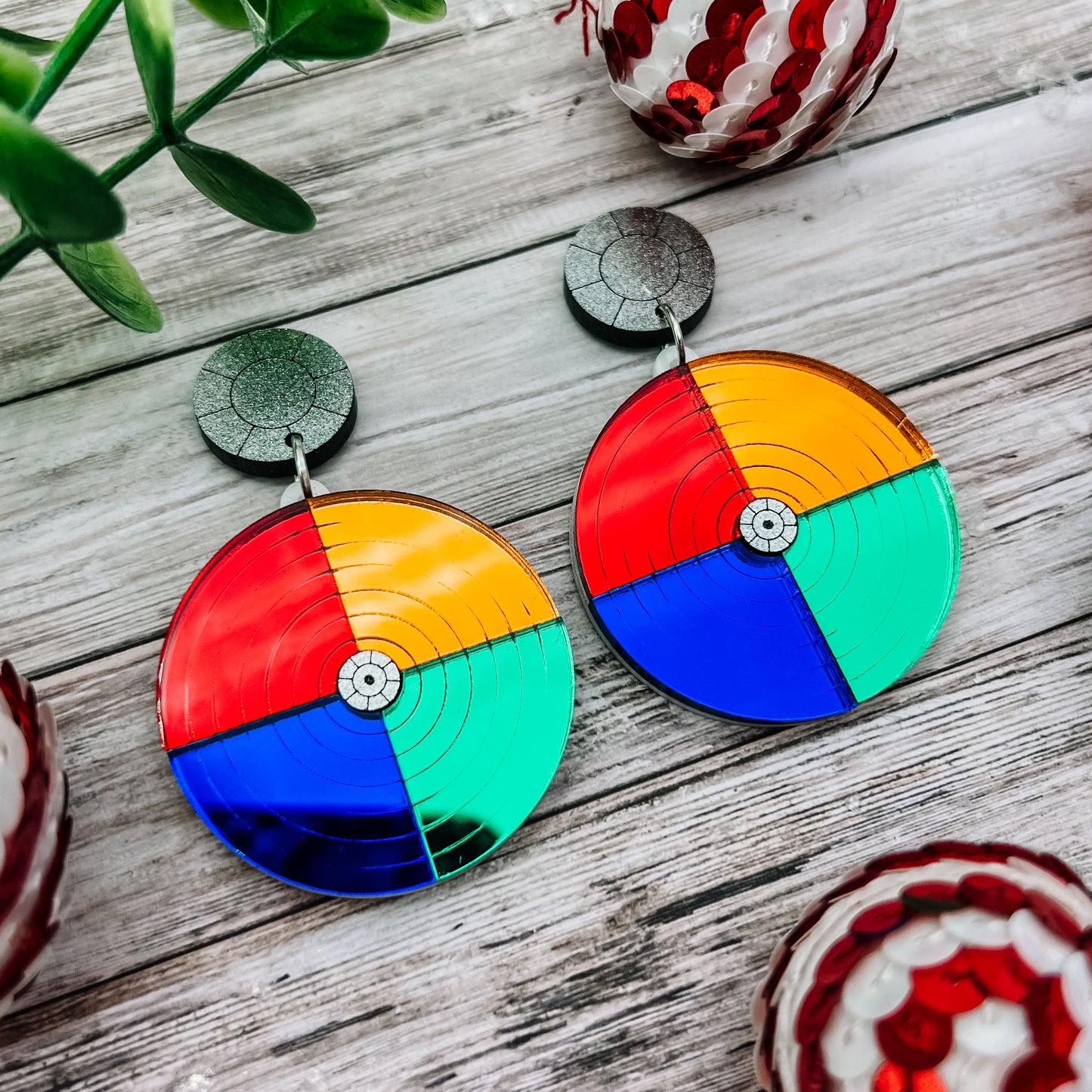 Vintage Color Wheel Dangles