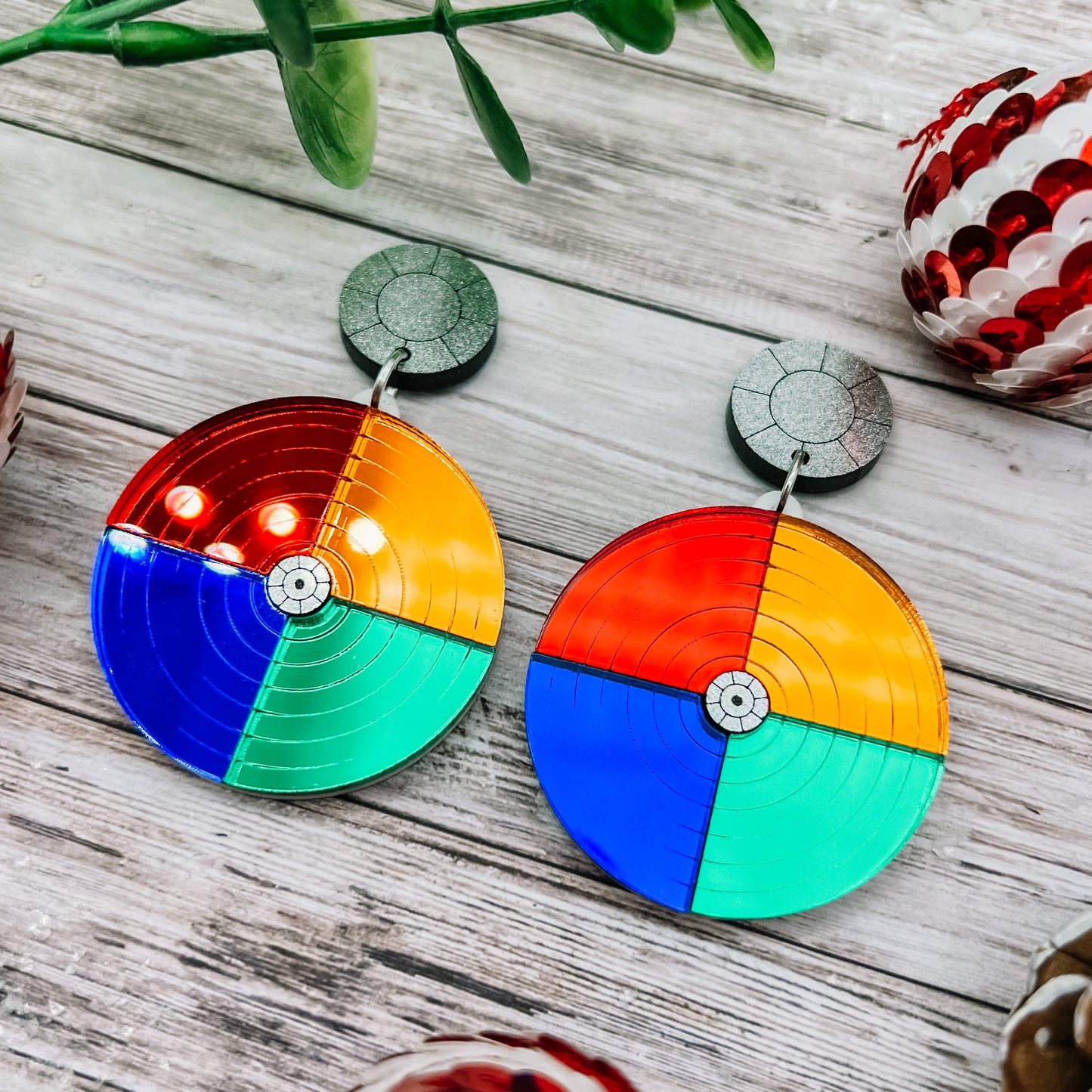 Vintage Color Wheel Dangles