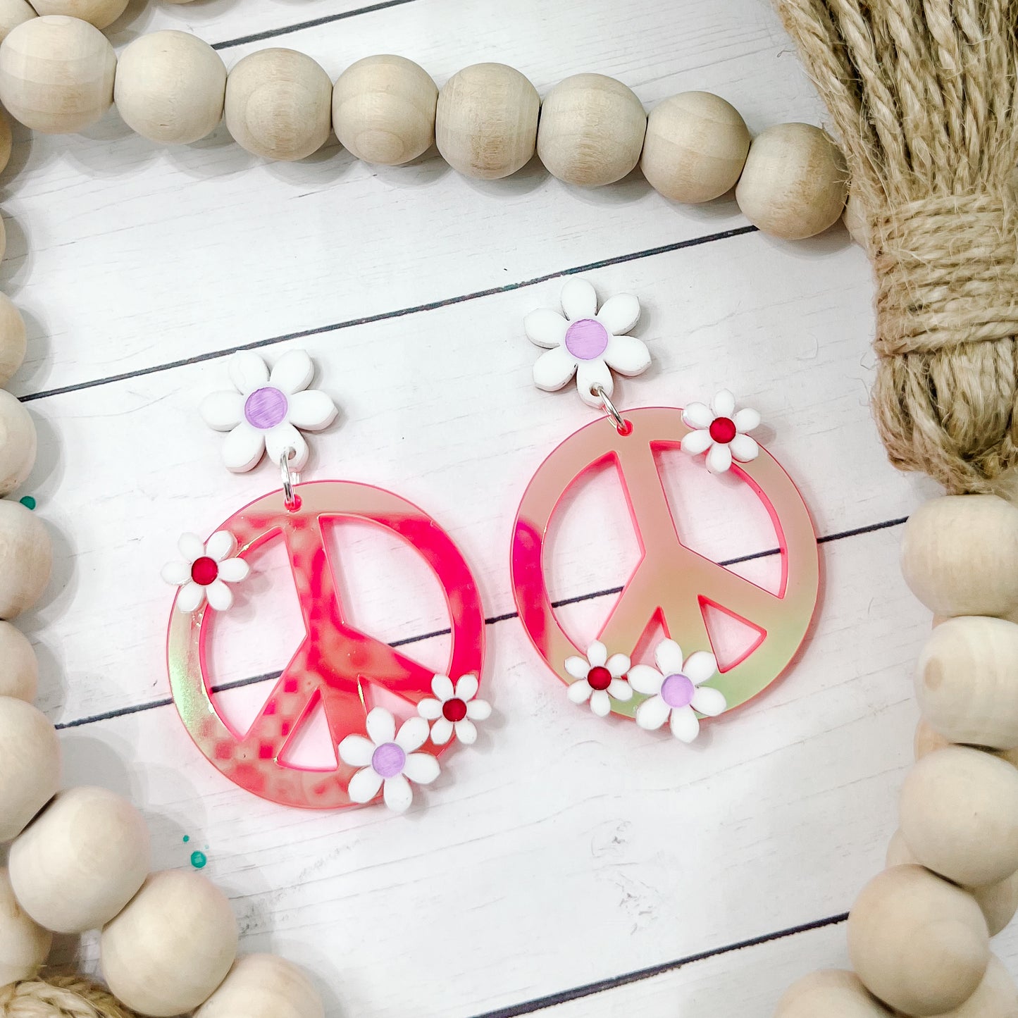 Peace & Daisy Dangles