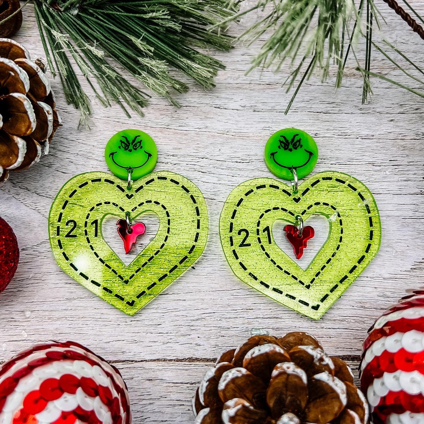 Two Sizes Too Small Heart Dangles