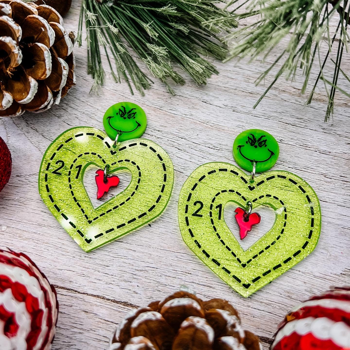 Two Sizes Too Small Heart Dangles