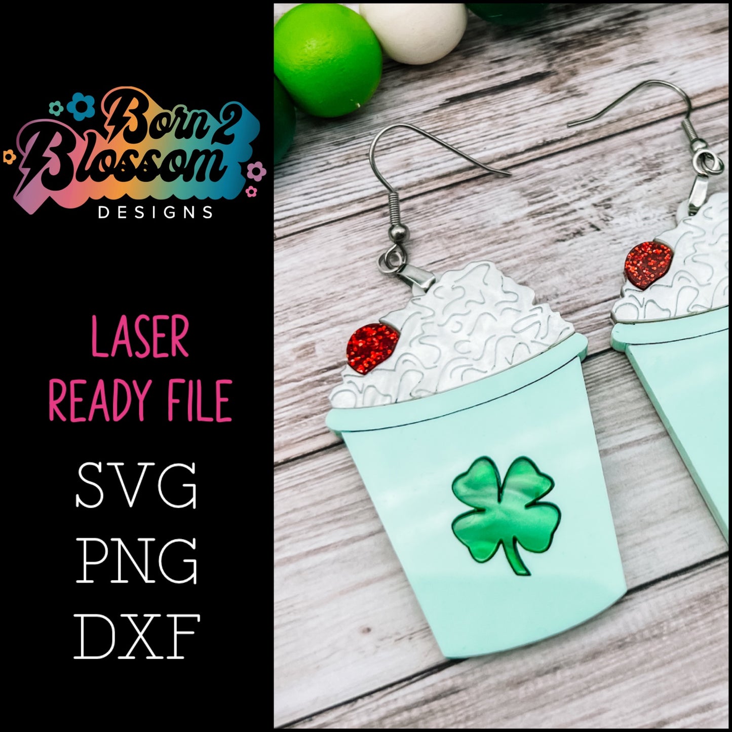St Patricks Day Shake Earrings SVG Digital Download