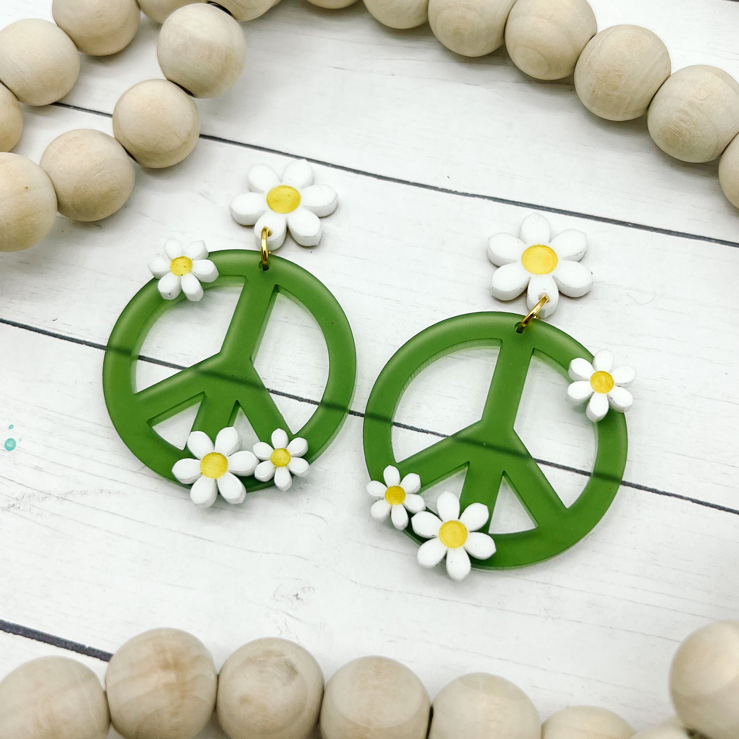 Peace & Daisy Dangles