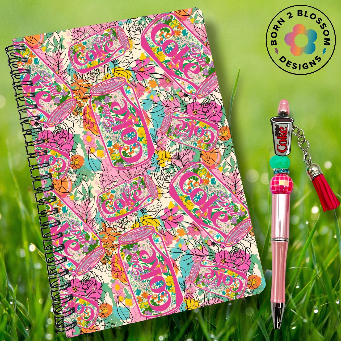 Floral Soda Notebook & Pen Set (7 Designs Available!)