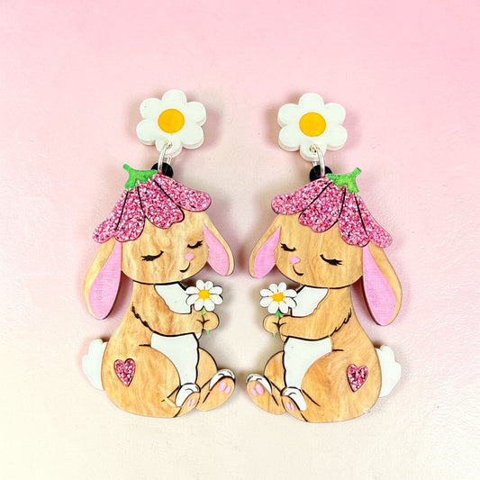 Flower Hat Bunny Dangles