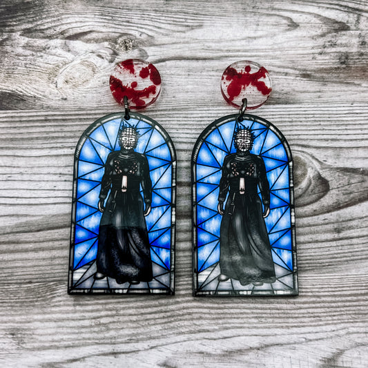 Pinhead Horror Glass Dangles