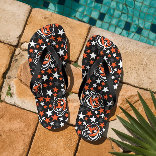 Bengals Star Flip Flops