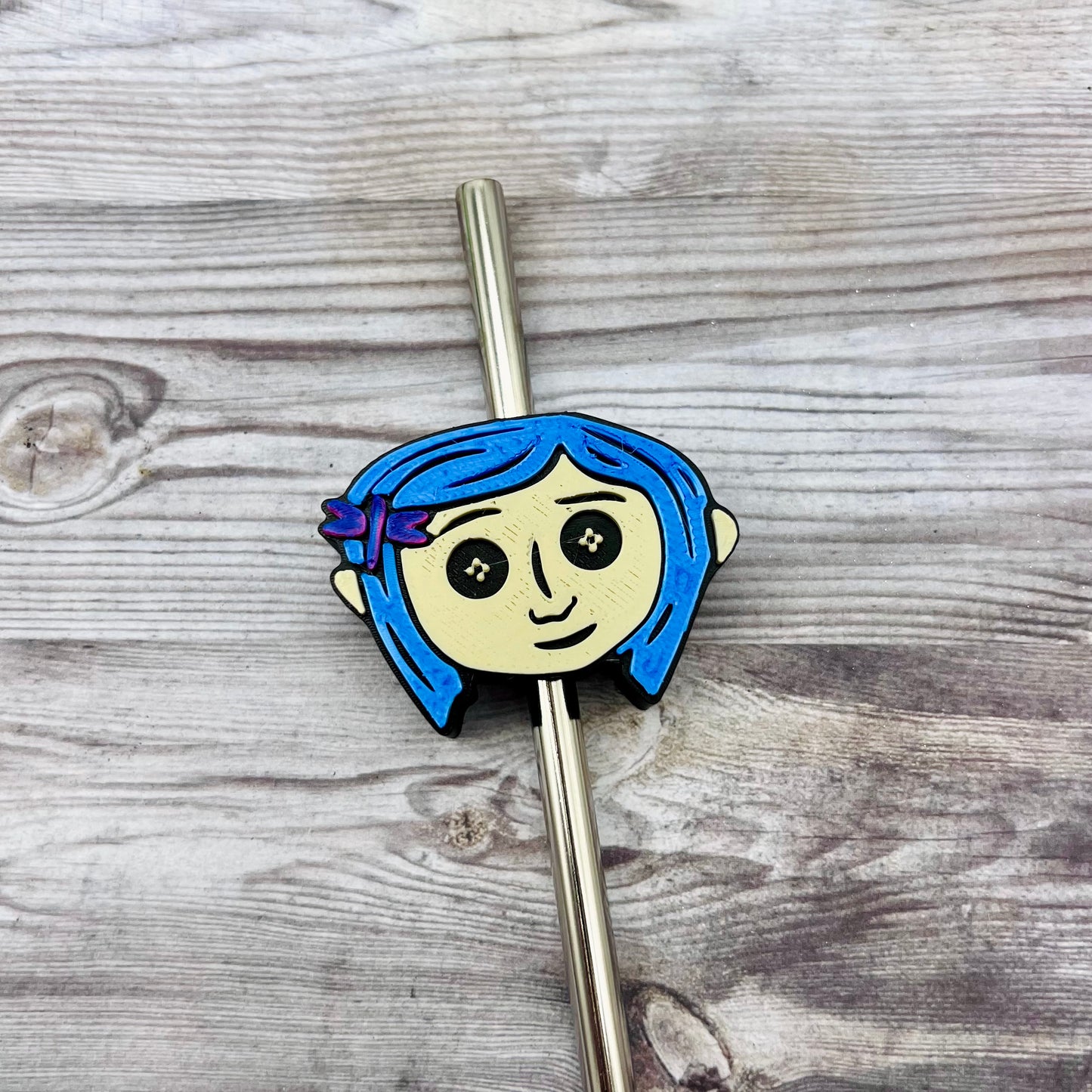 3D Printed Coraline Straw Topper