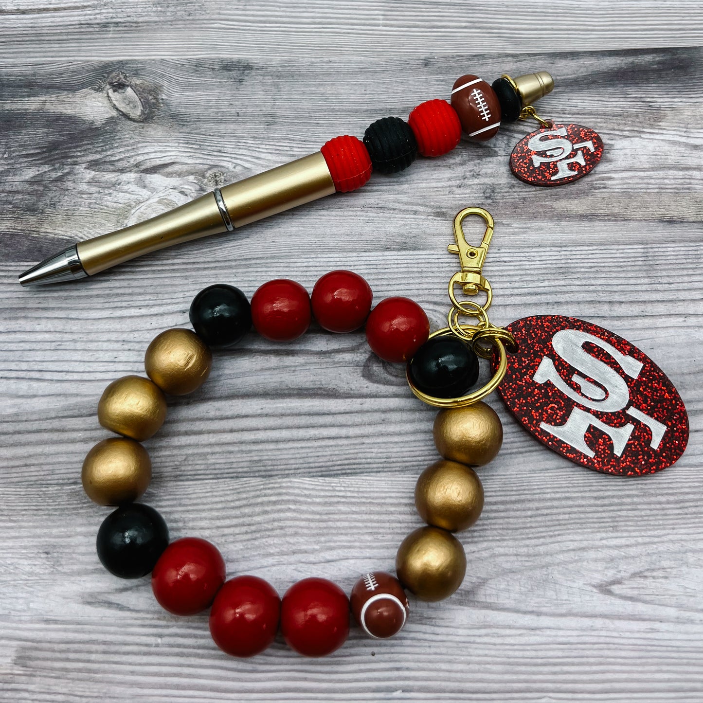 FOOTBALL Pens & Wristlet Keychains