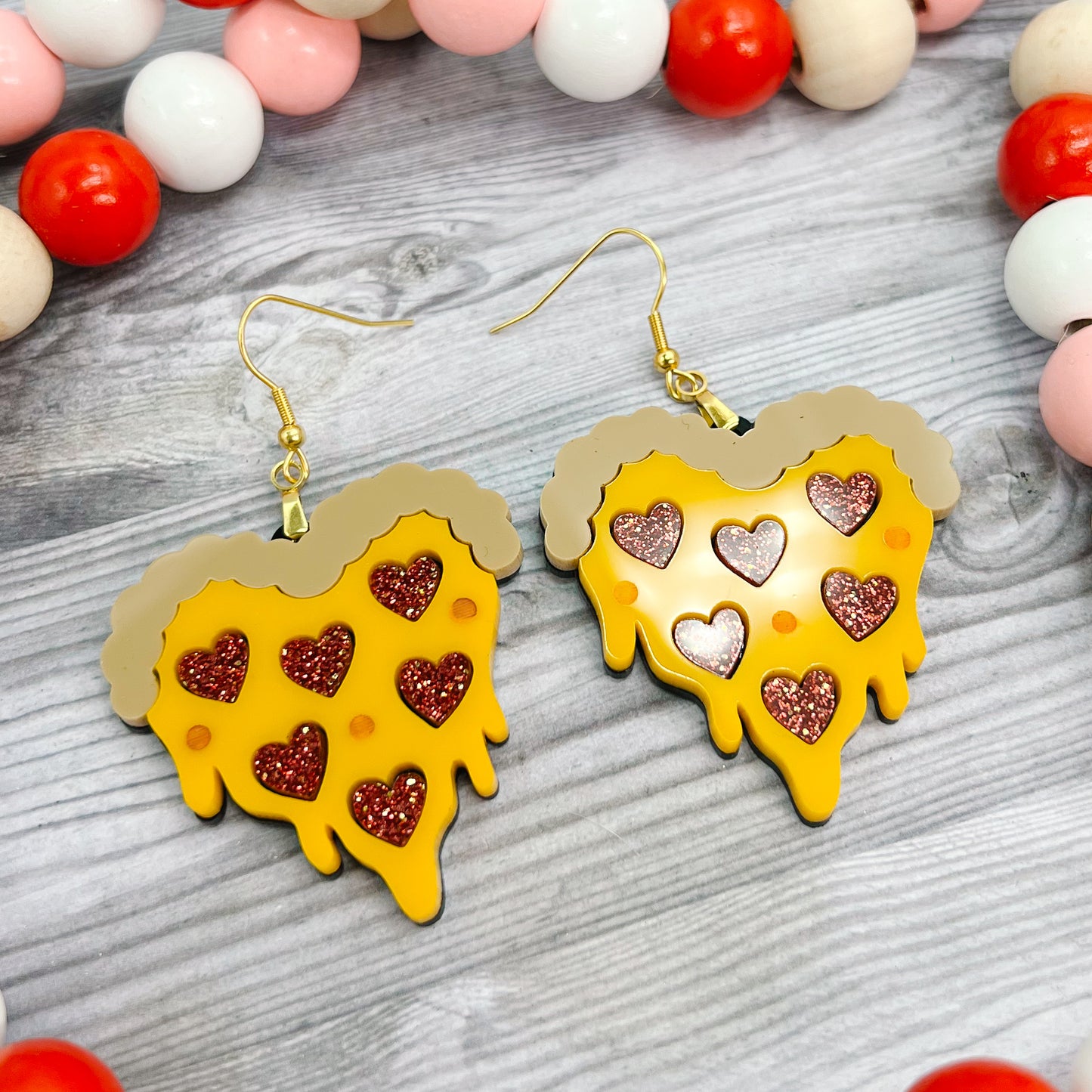 Heart Shaped Pizza Dangles