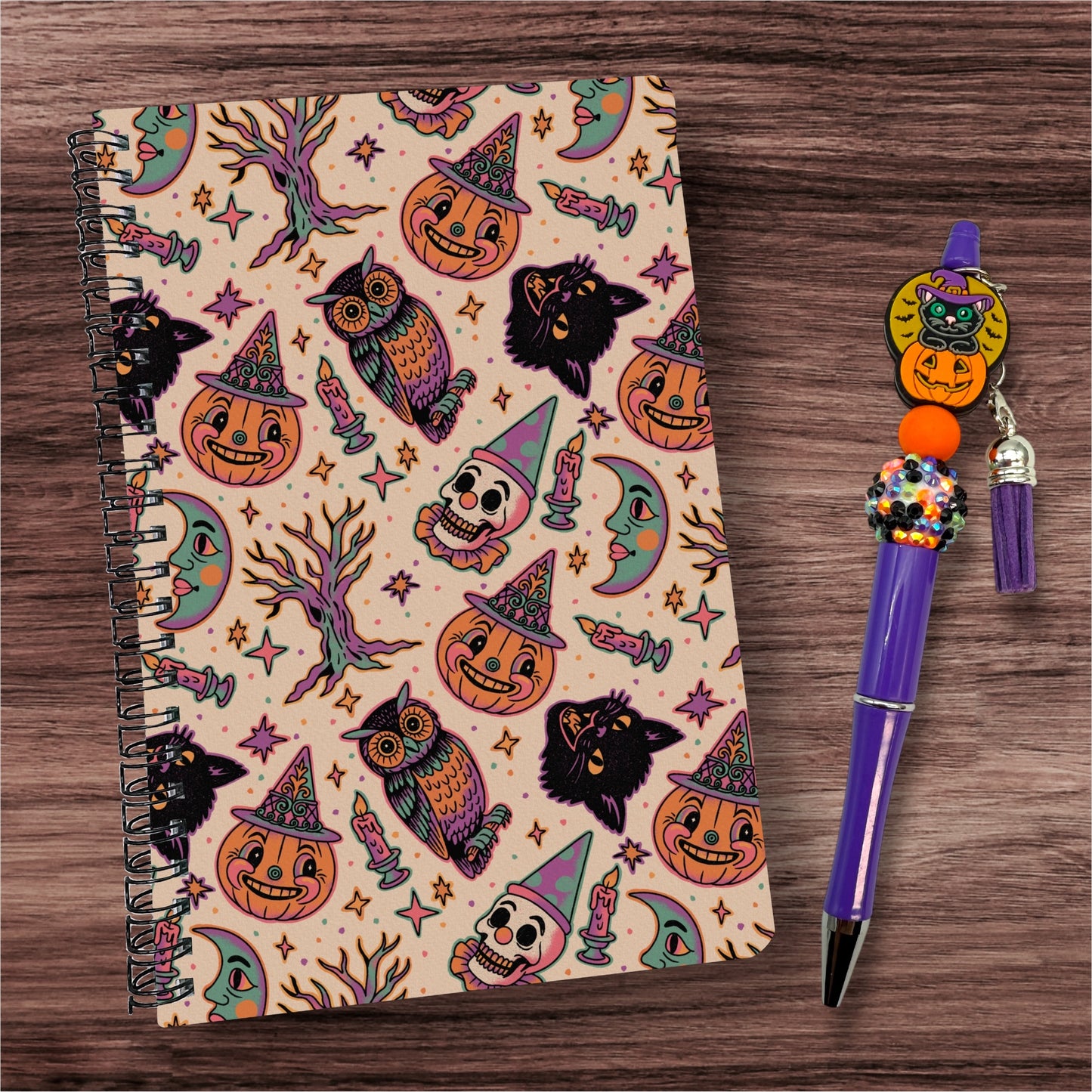 Vintage Halloween Notebook & Pen Set