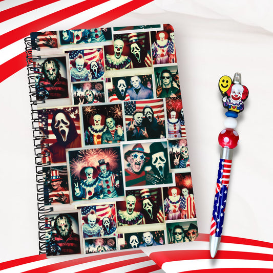Patriotic Horror Polaroid Notebook & Pen Set