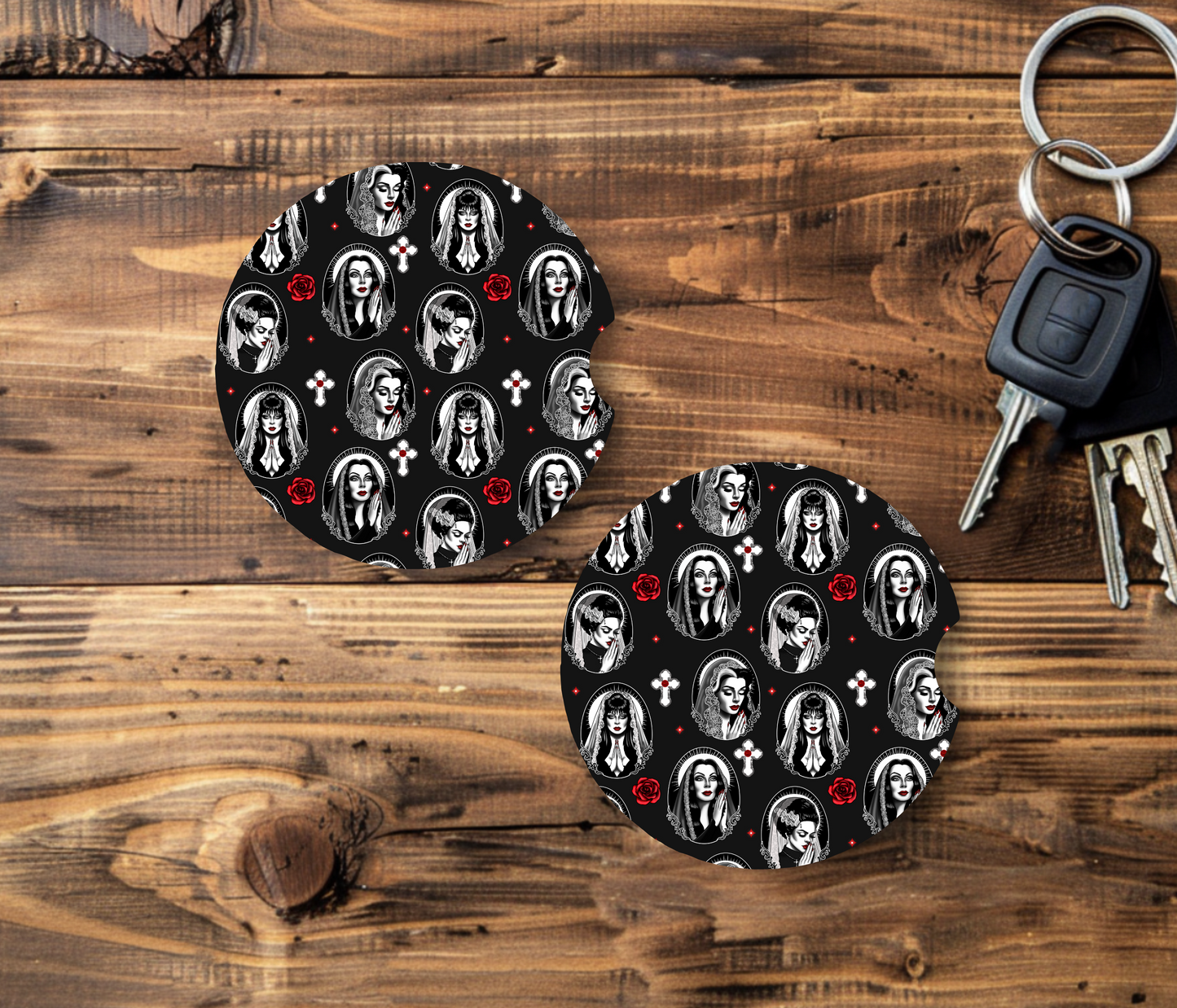 Catholic Ghoul Car Coaster Set