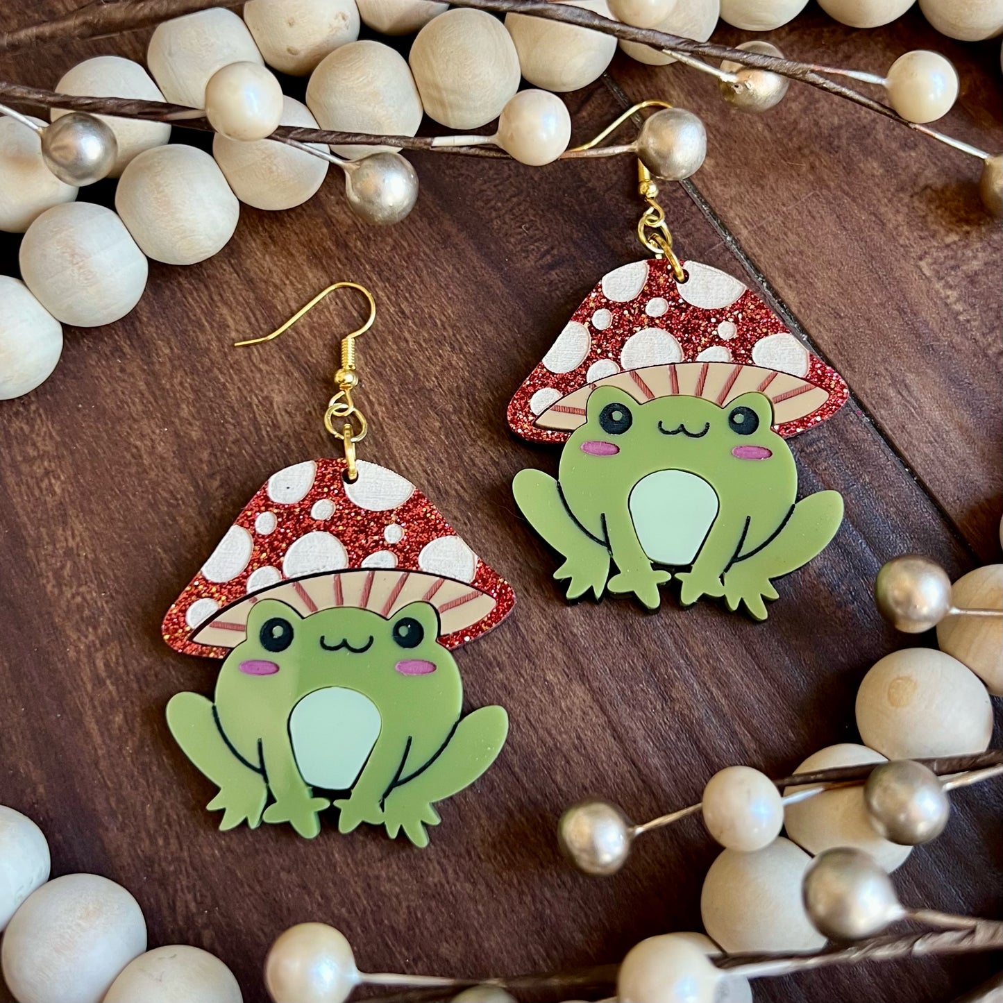 Frog Mushroom Dangles