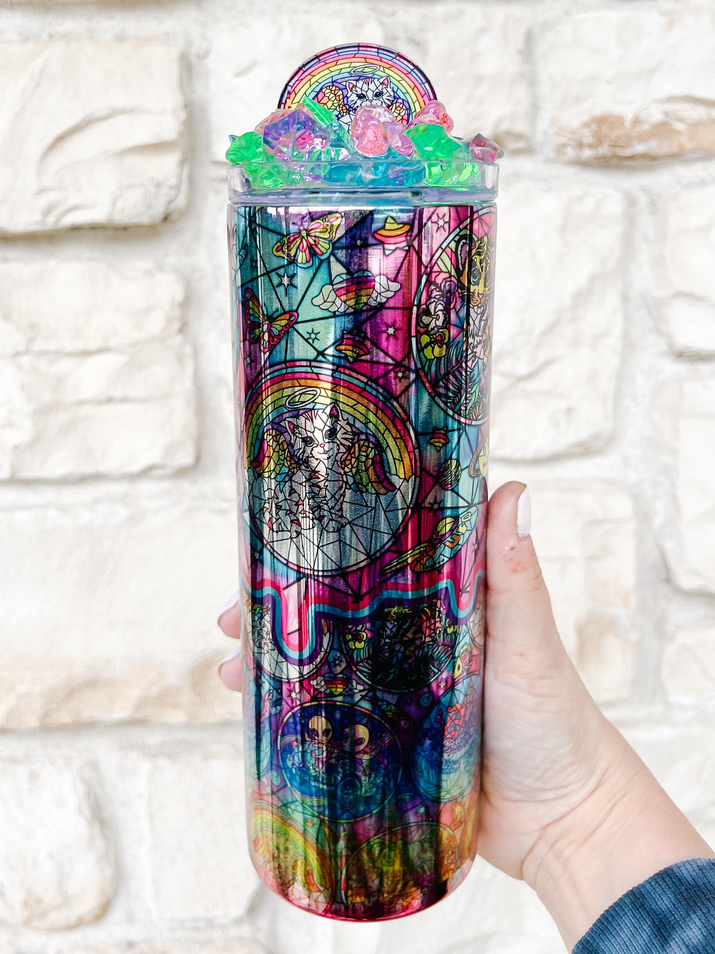 Lisa Frank Mirror Tumbler